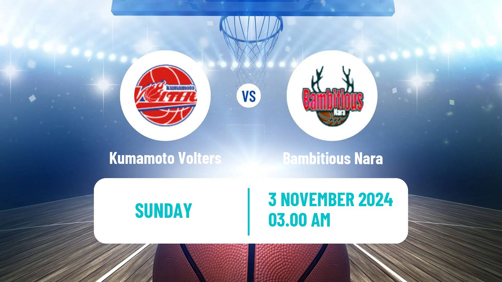 Basketball Japan B2 League Basketball Kumamoto Volters - Bambitious Nara