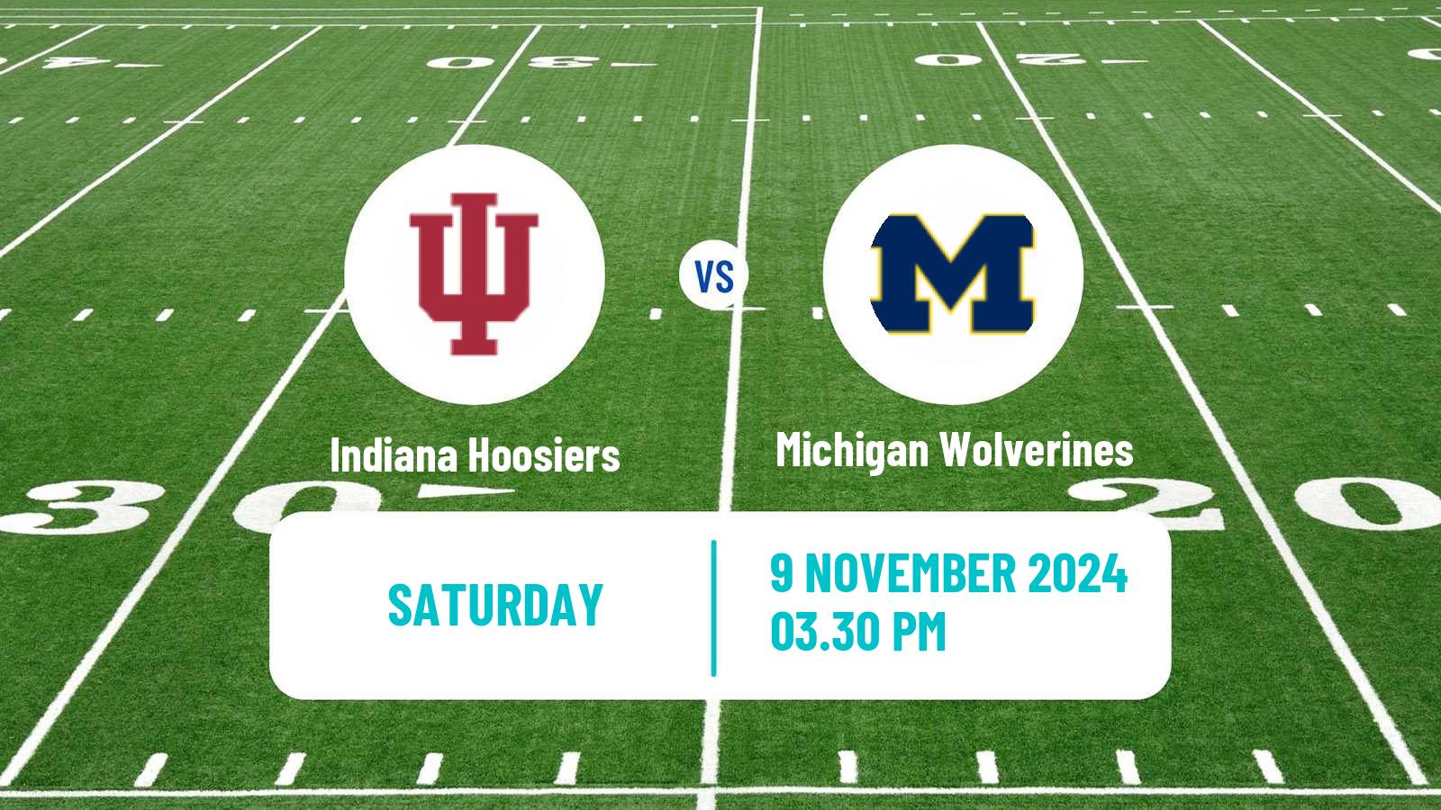 American football NCAA College Football Indiana Hoosiers - Michigan Wolverines