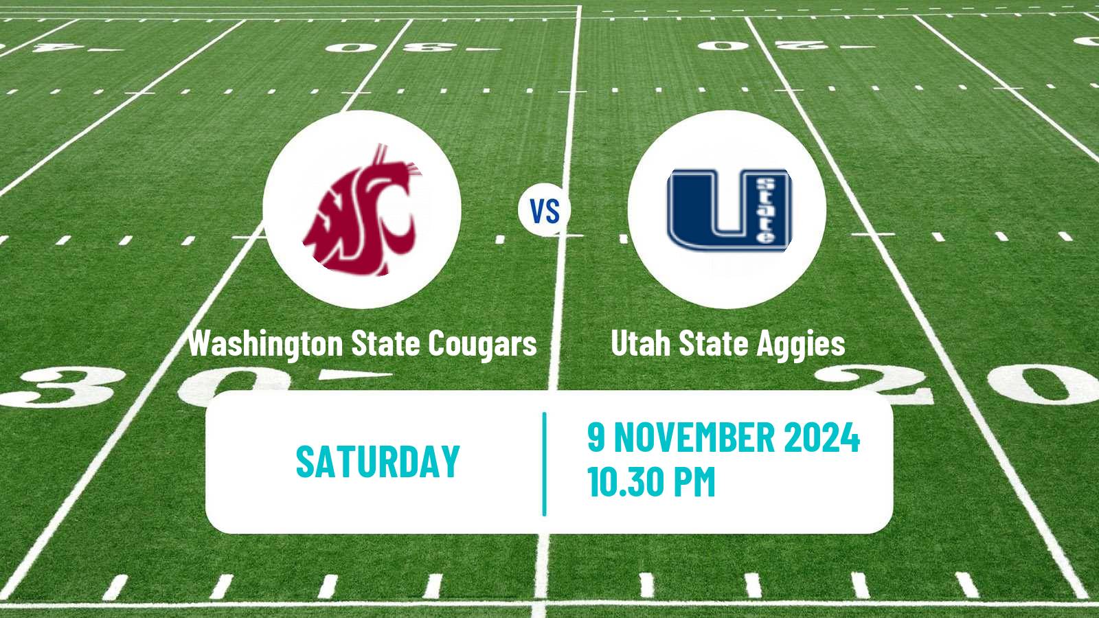 American football NCAA College Football Washington State Cougars - Utah State Aggies