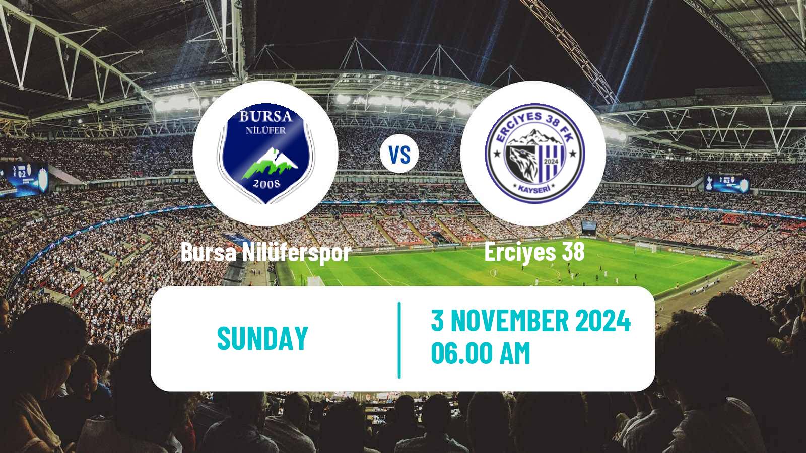 Soccer Turkish 3 Lig Group 4 Bursa Nilüferspor - Erciyes 38