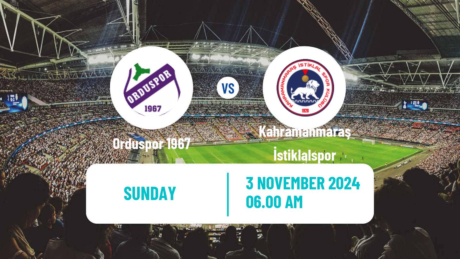 Soccer Turkish 3 Lig Group 4 Orduspor 1967 - Kahramanmaraş İstiklalspor