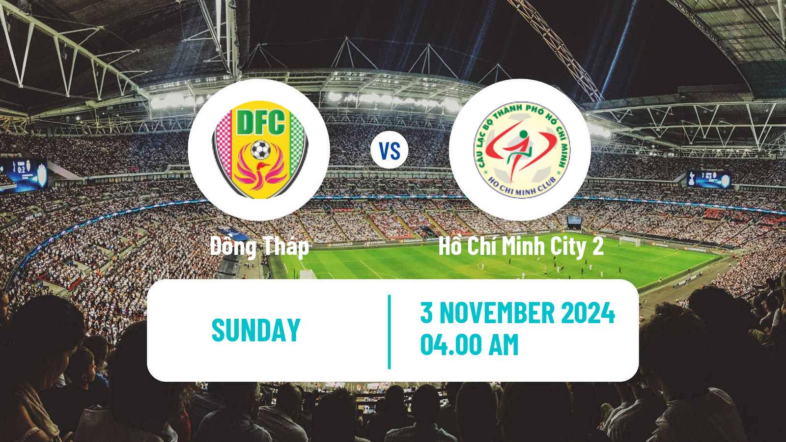 Soccer Vietnamese V League 2 Đồng Tháp - Hồ Chí Minh City 2