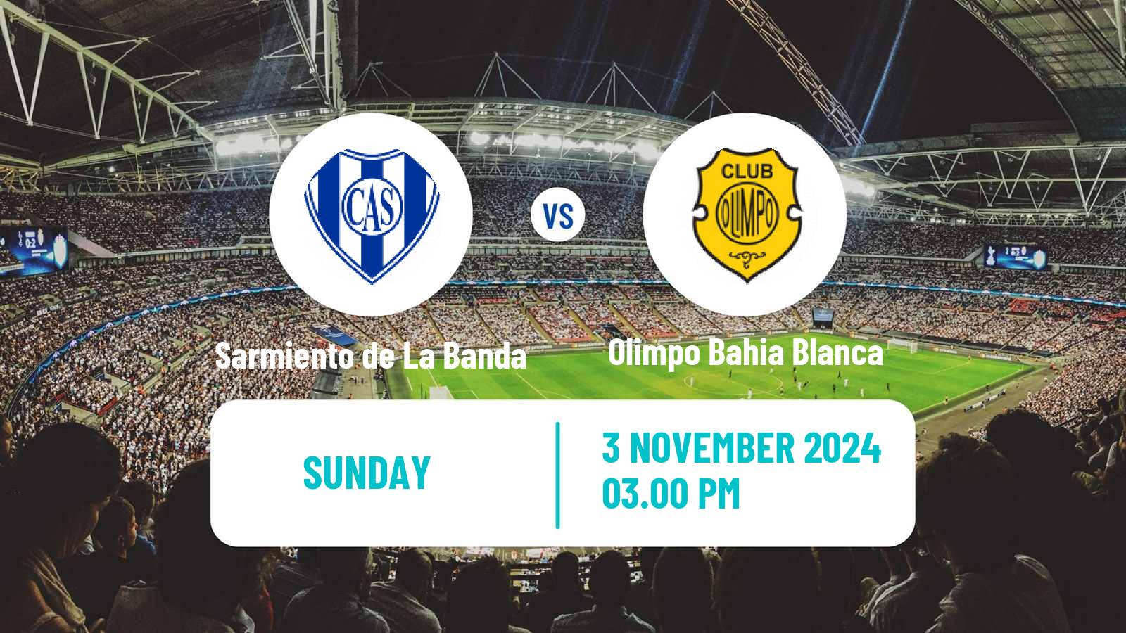 Soccer Argentinian Torneo Federal Sarmiento de La Banda - Olimpo Bahia Blanca