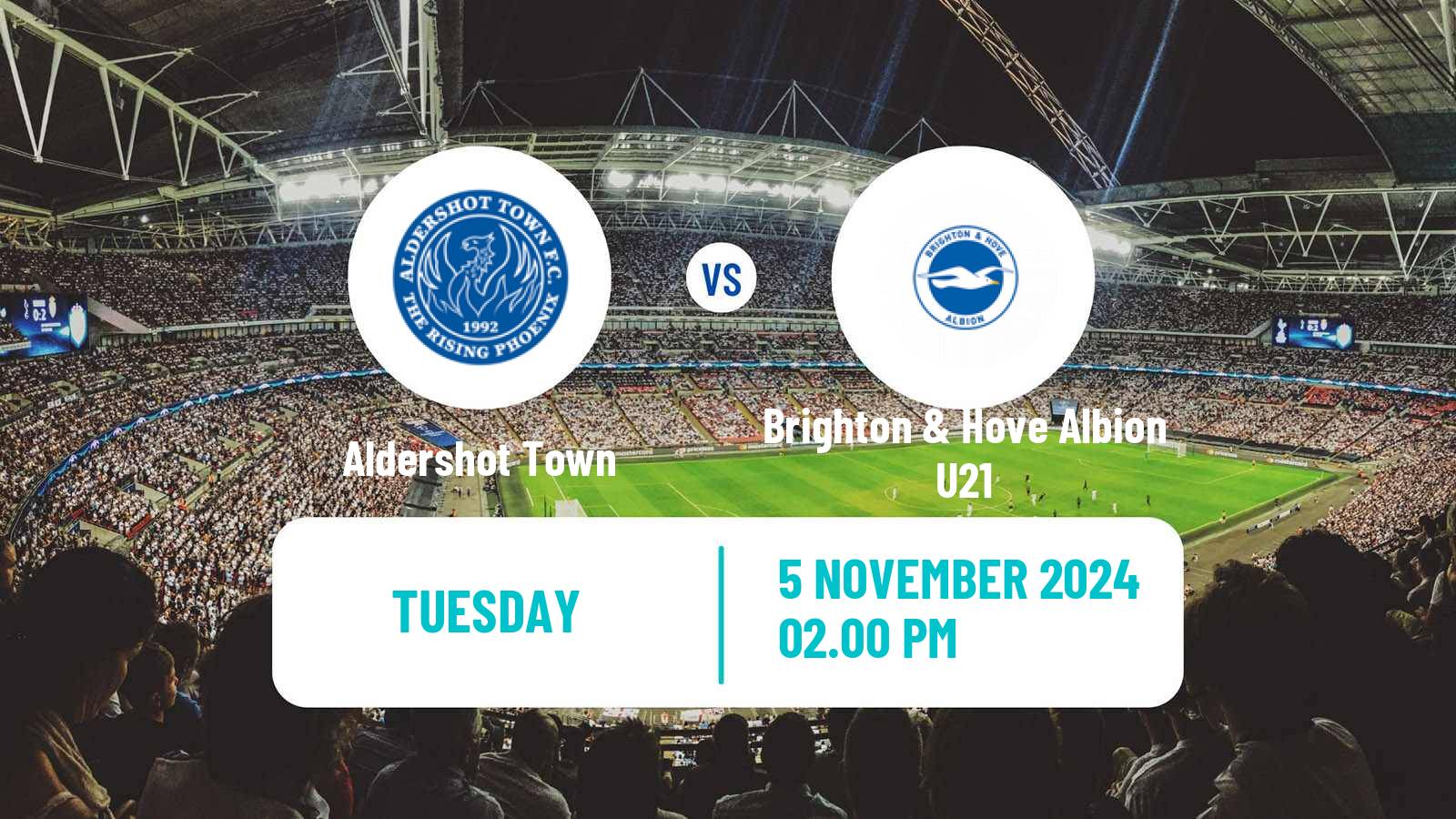 Soccer English National League Cup Aldershot Town - Brighton & Hove Albion U21