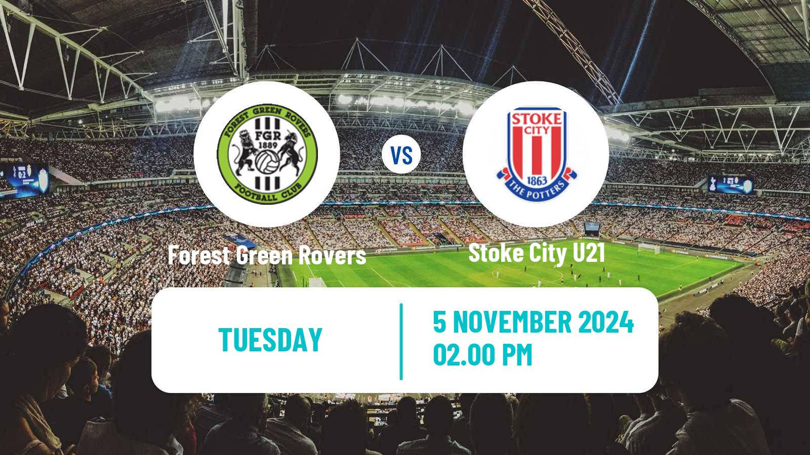 Soccer English National League Cup Forest Green Rovers - Stoke City U21