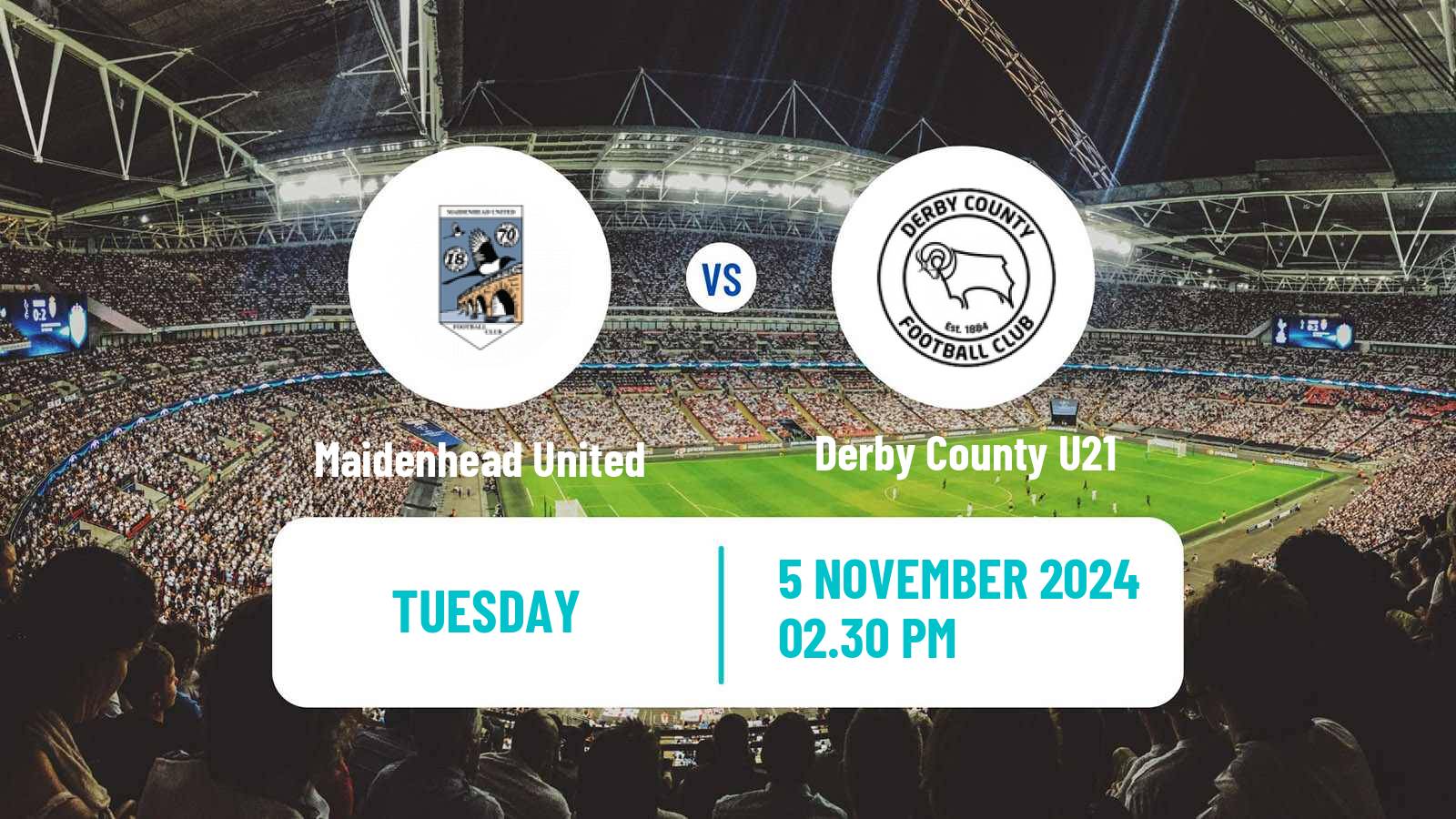 Soccer English National League Cup Maidenhead United - Derby County U21