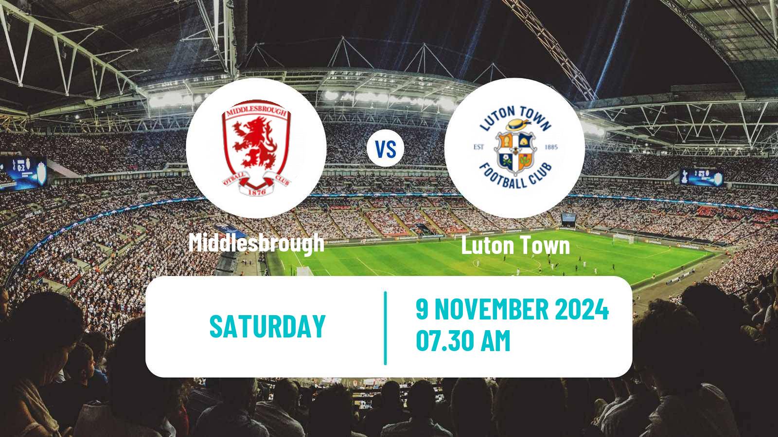 Soccer English League Championship Middlesbrough - Luton Town