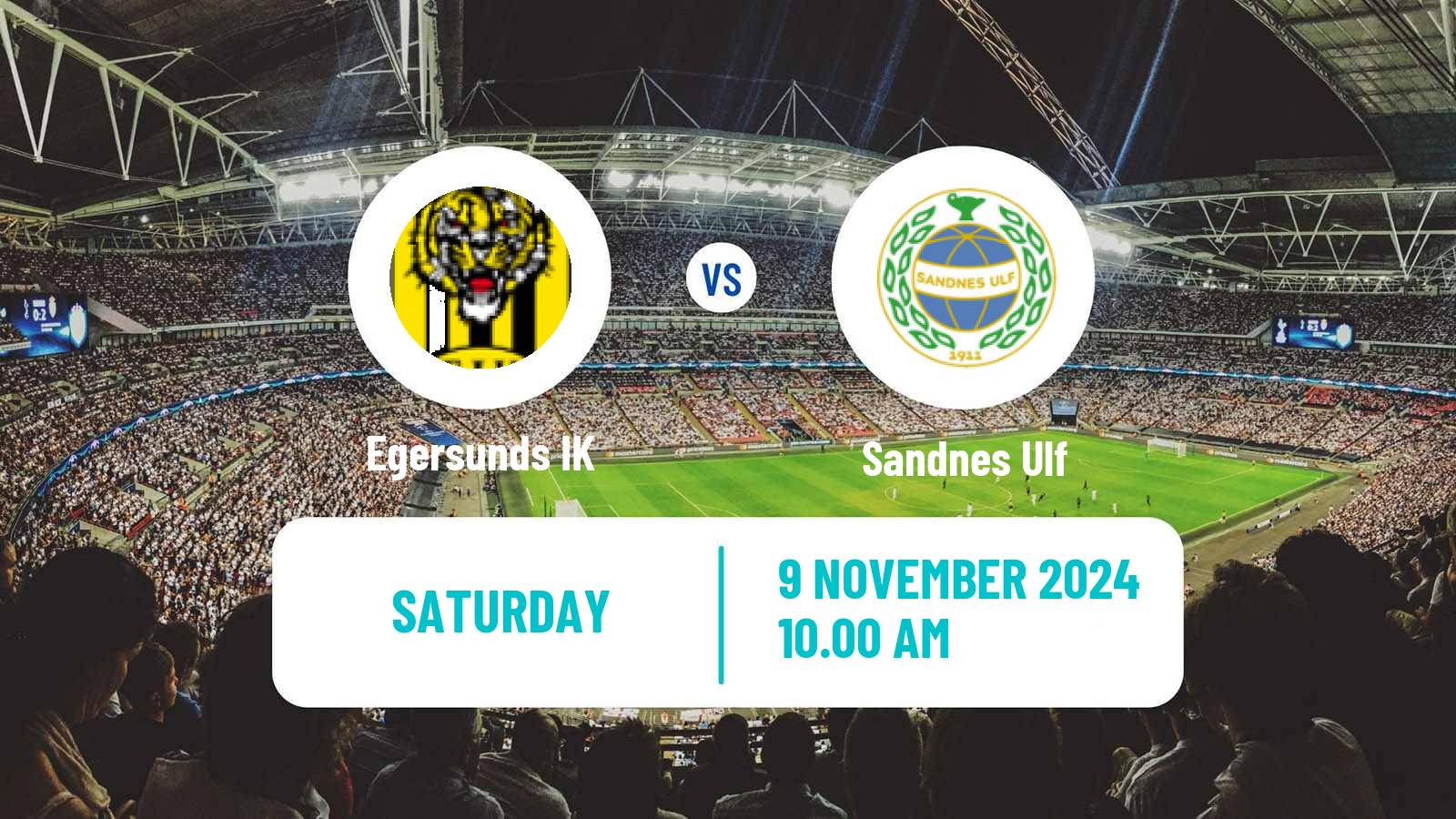 Soccer Norwegian Adeccoligaen Egersund - Sandnes Ulf