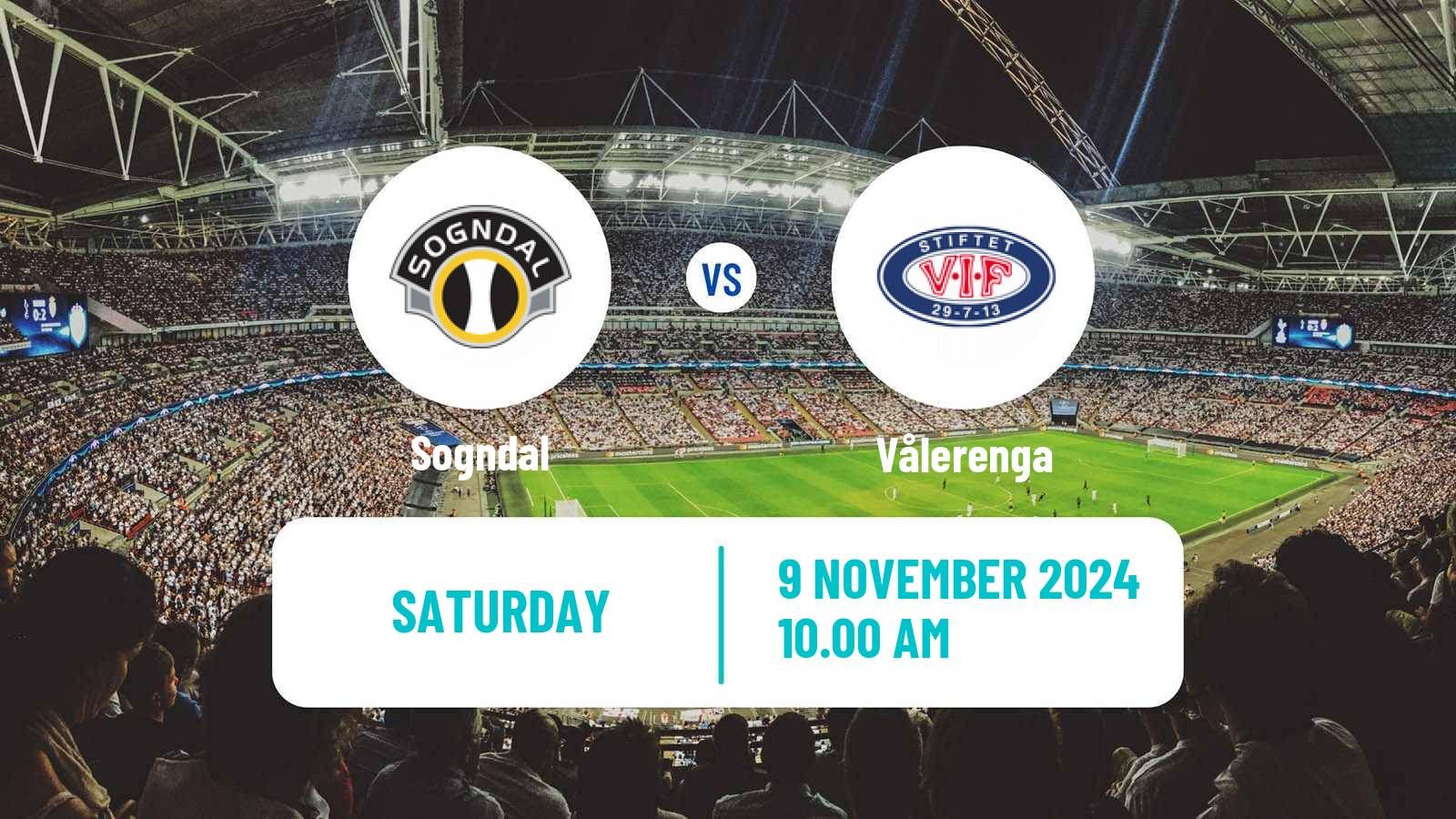 Soccer Norwegian Adeccoligaen Sogndal - Vålerenga