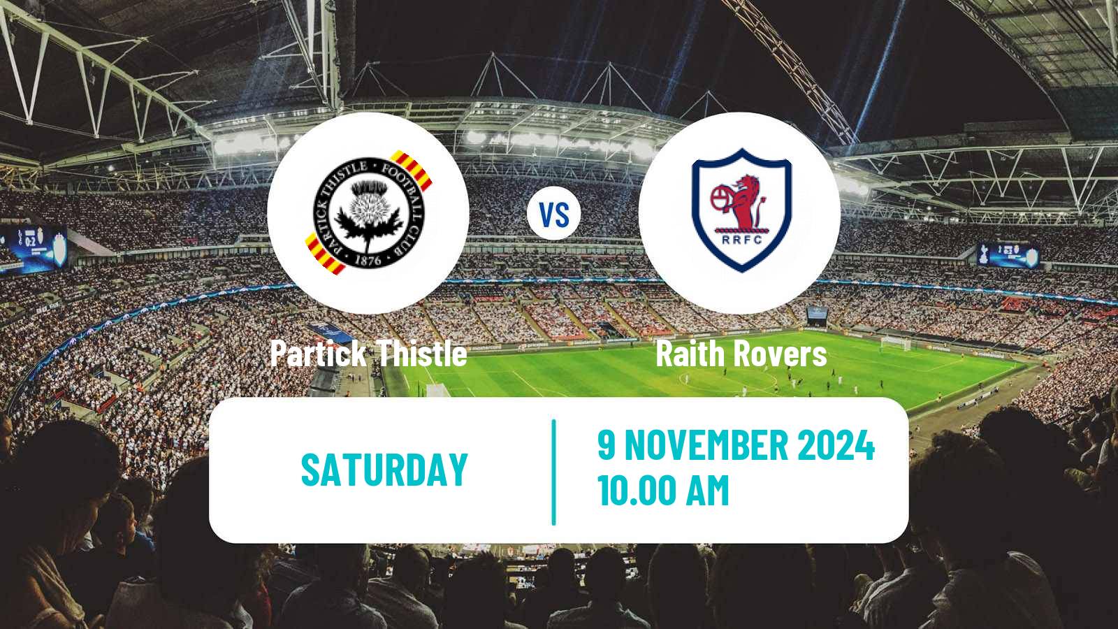 Soccer Scottish Football Championship Partick Thistle - Raith Rovers