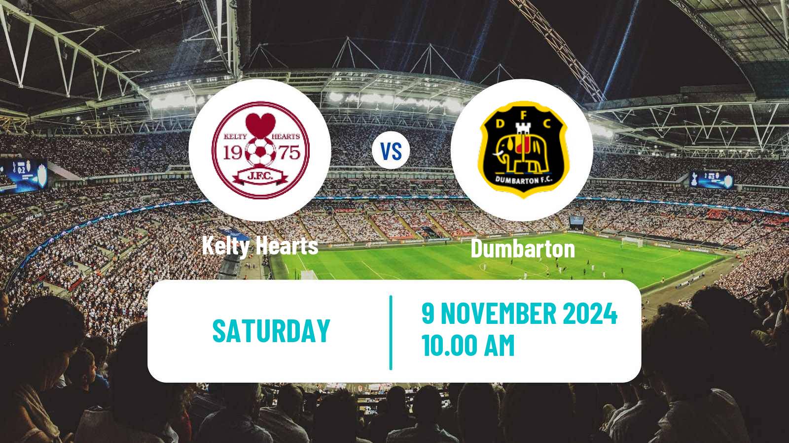 Soccer Scottish League One Kelty Hearts - Dumbarton