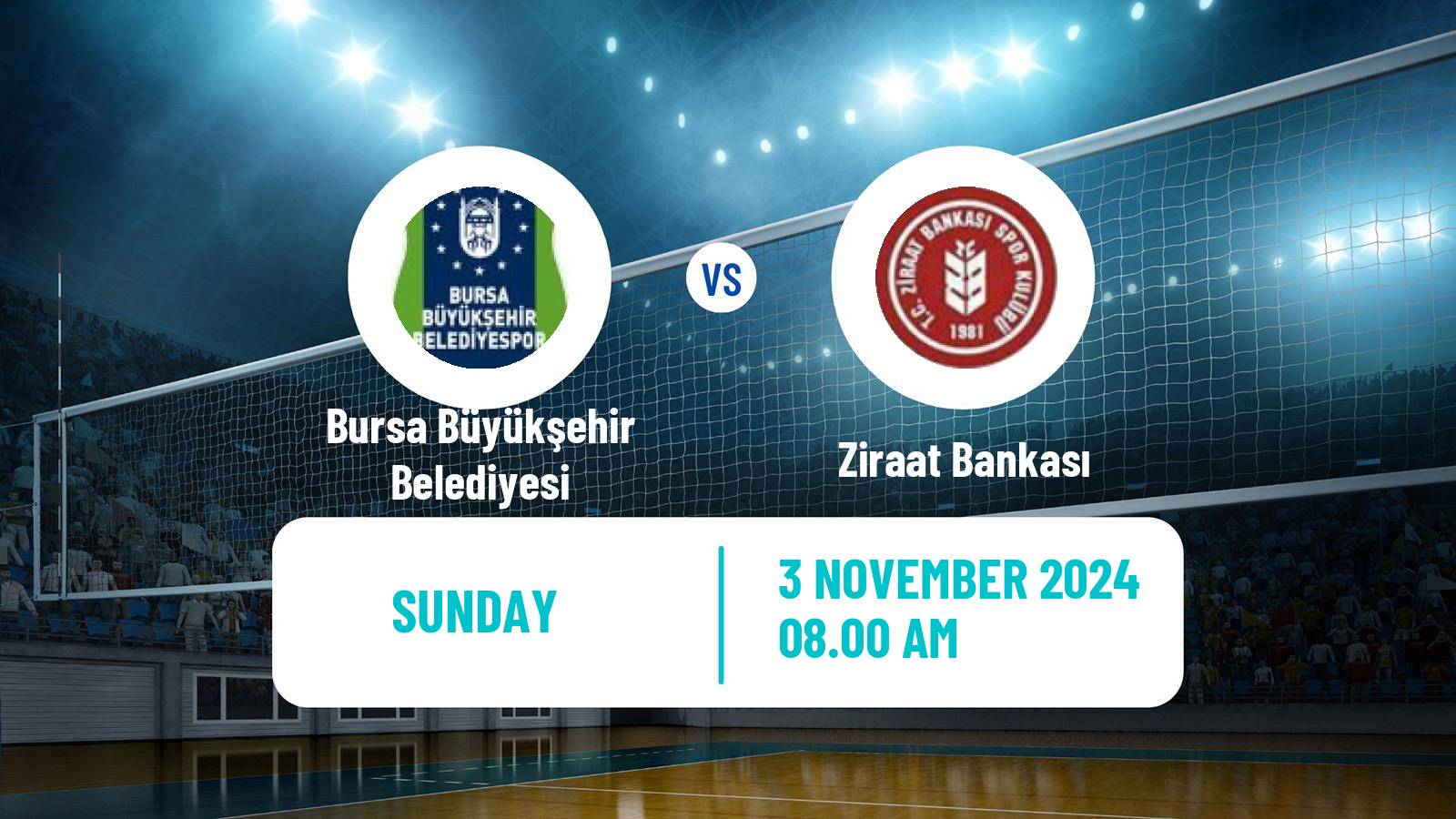 Volleyball Turkish Efeler Ligi Volleyball Bursa Büyükşehir Belediyesi - Ziraat Bankası