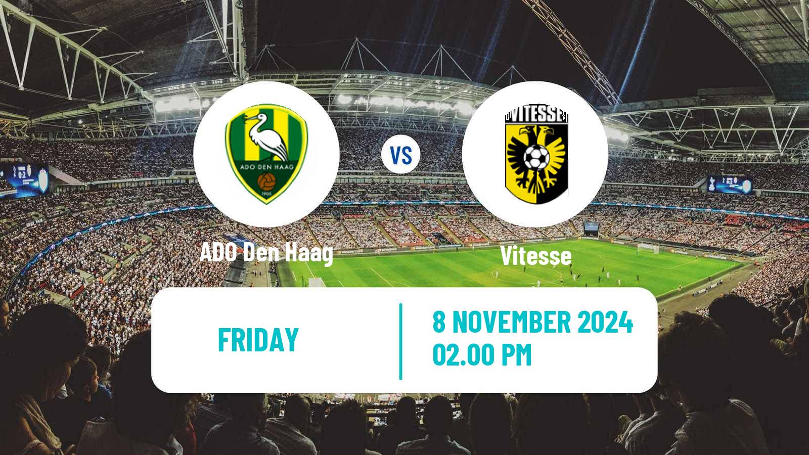 Soccer Dutch Eerste Divisie ADO Den Haag - Vitesse