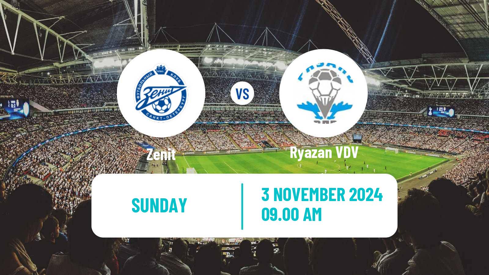 Soccer Russian Supreme Division Women Zenit - Ryazan VDV