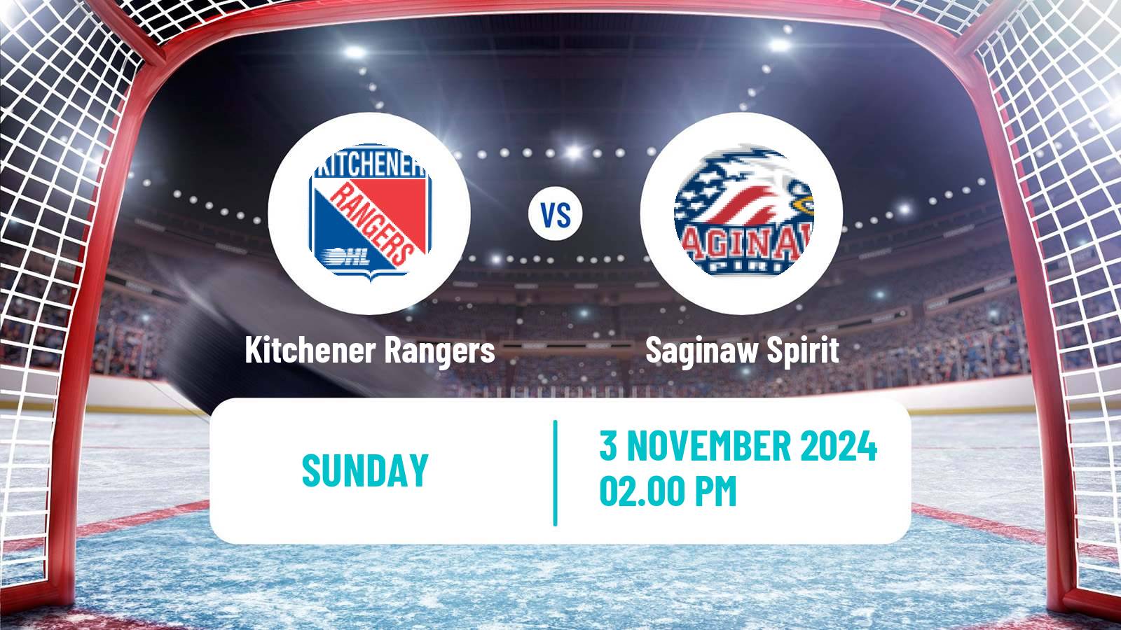 Hockey OHL Kitchener Rangers - Saginaw Spirit