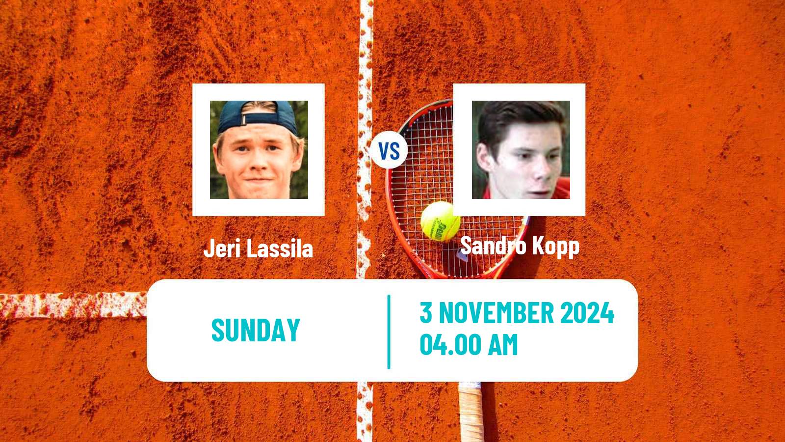 Tennis Helsinki Challenger Men Jeri Lassila - Sandro Kopp