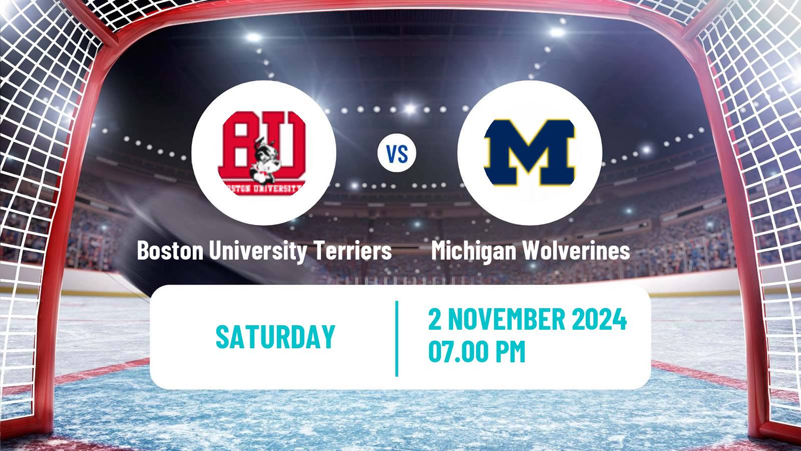 Hockey NCAA Hockey Boston University Terriers - Michigan Wolverines