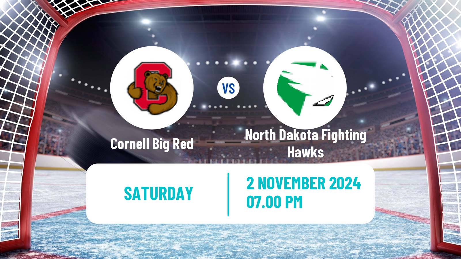 Hockey NCAA Hockey Cornell Big Red - North Dakota Fighting Hawks