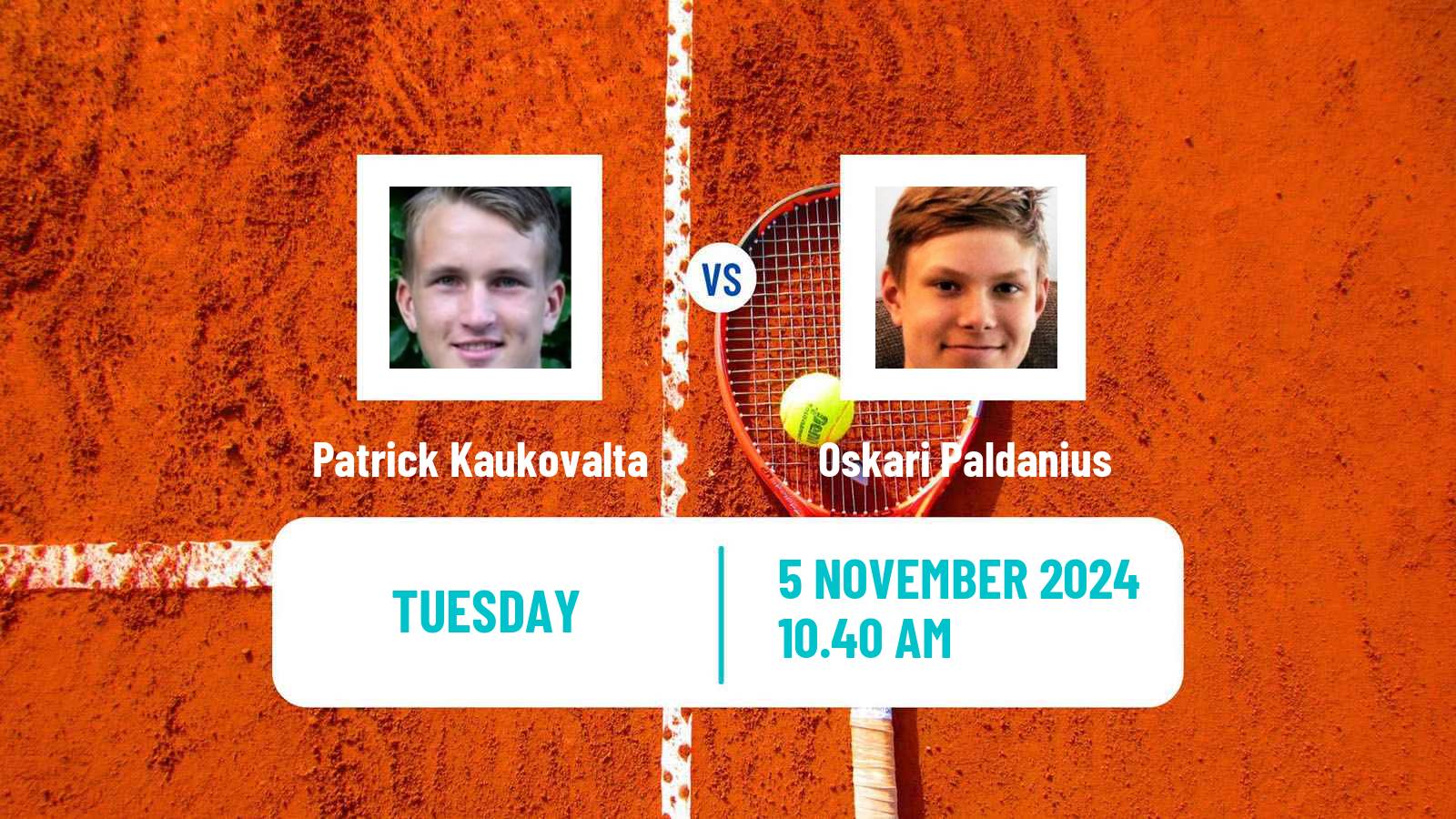 Tennis Helsinki Challenger Men Patrick Kaukovalta - Oskari Paldanius