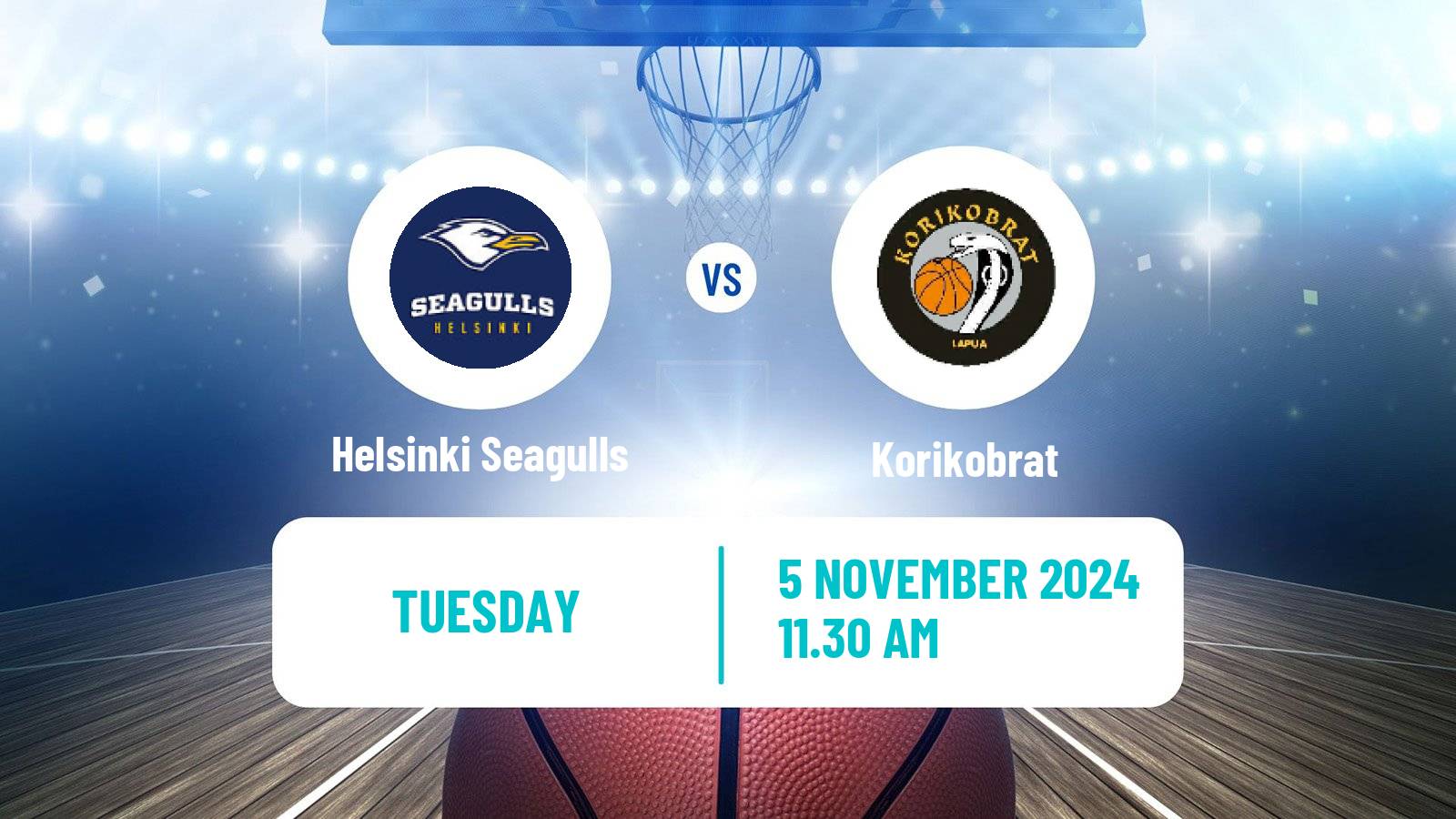 Basketball Finnish Korisliiga Helsinki Seagulls - Korikobrat