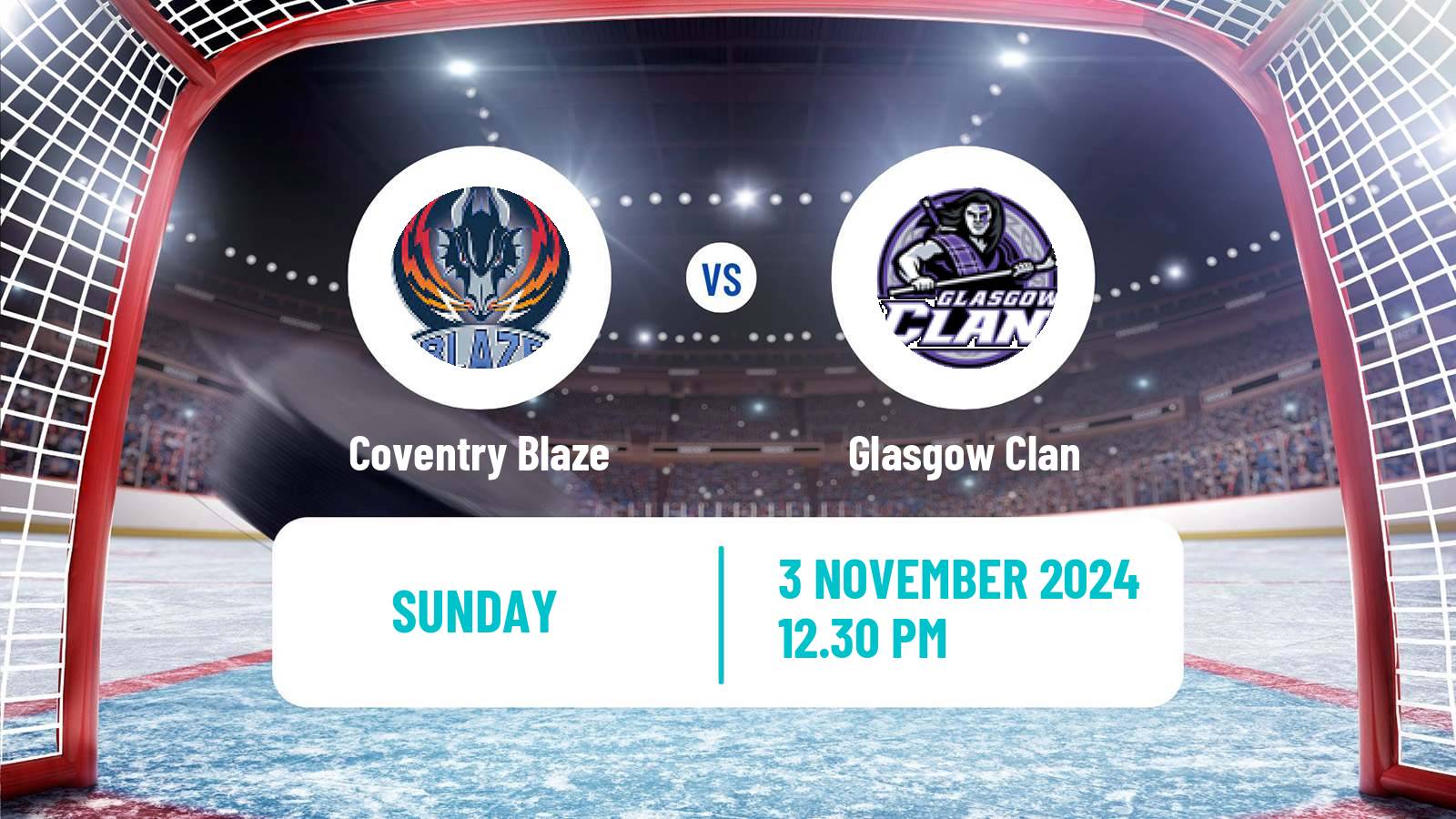 Hockey United Kingdom Elite League Coventry Blaze - Glasgow Clan