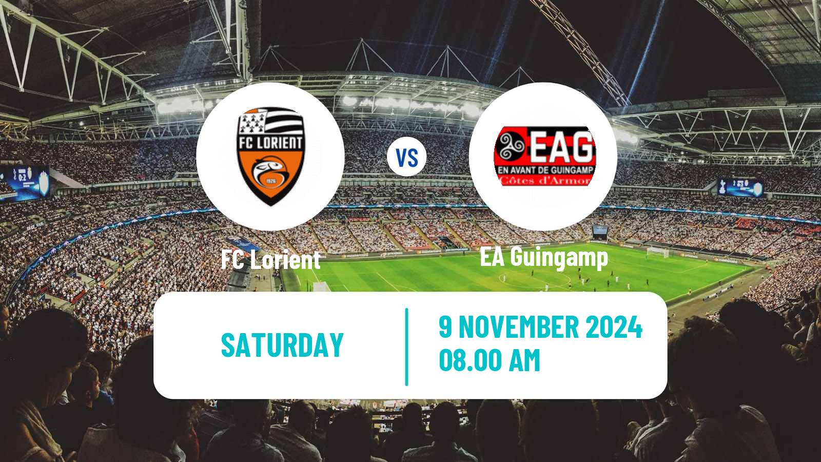 Soccer French Ligue 2 Lorient - Guingamp