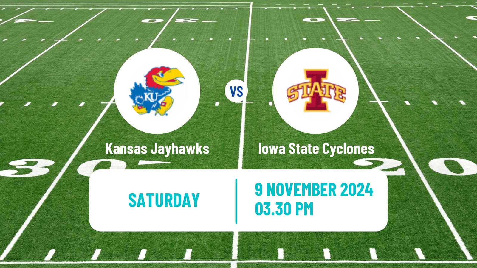 American football NCAA College Football Kansas Jayhawks - Iowa State Cyclones