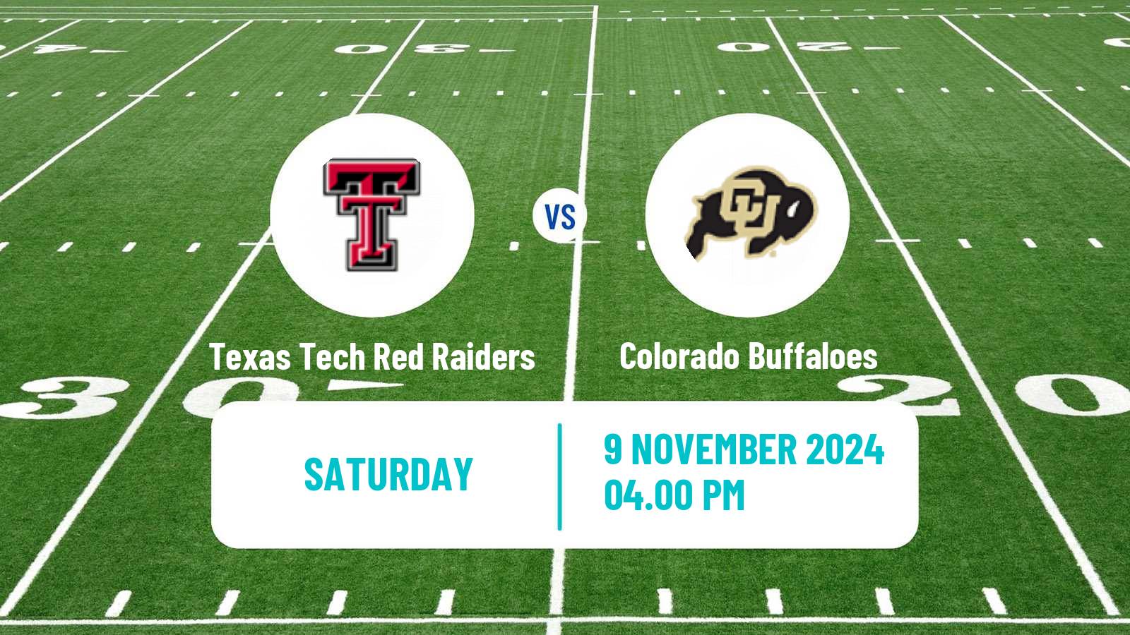 American football NCAA College Football Texas Tech Red Raiders - Colorado Buffaloes