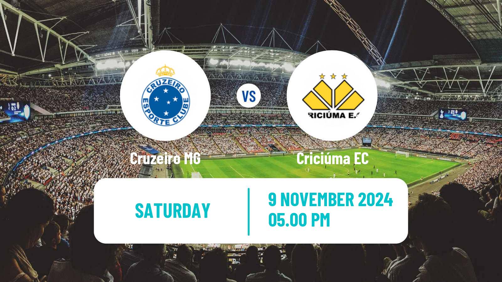 Soccer Brazilian Serie A Cruzeiro - Criciúma