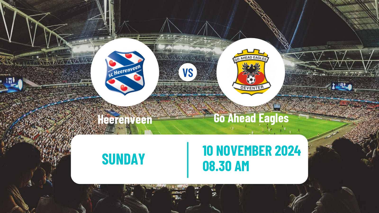 Soccer Dutch Eredivisie Heerenveen - Go Ahead Eagles