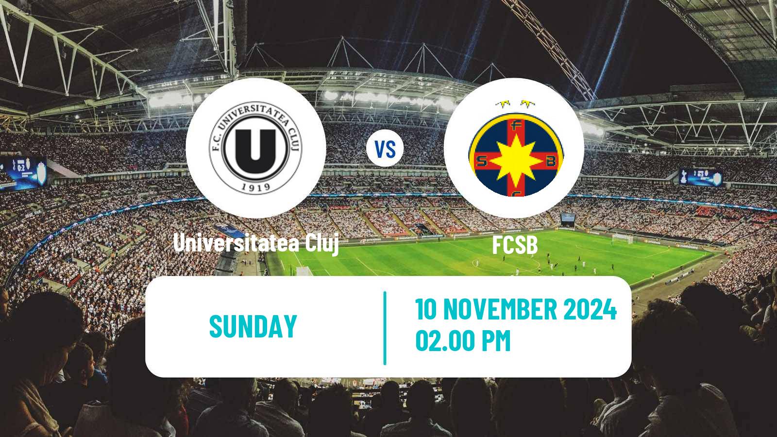 Soccer Romanian Liga 1 Universitatea Cluj - FCSB