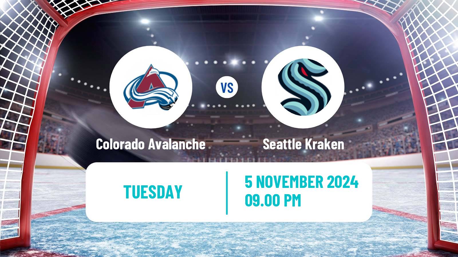 Hockey NHL Colorado Avalanche - Seattle Kraken