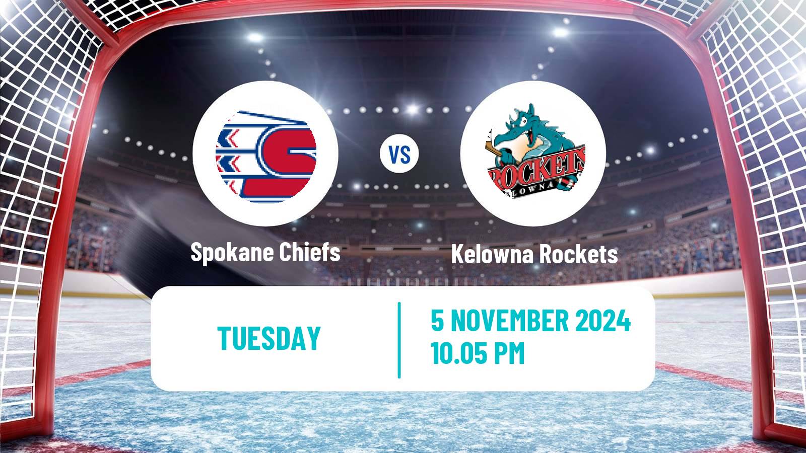 Hockey WHL Spokane Chiefs - Kelowna Rockets