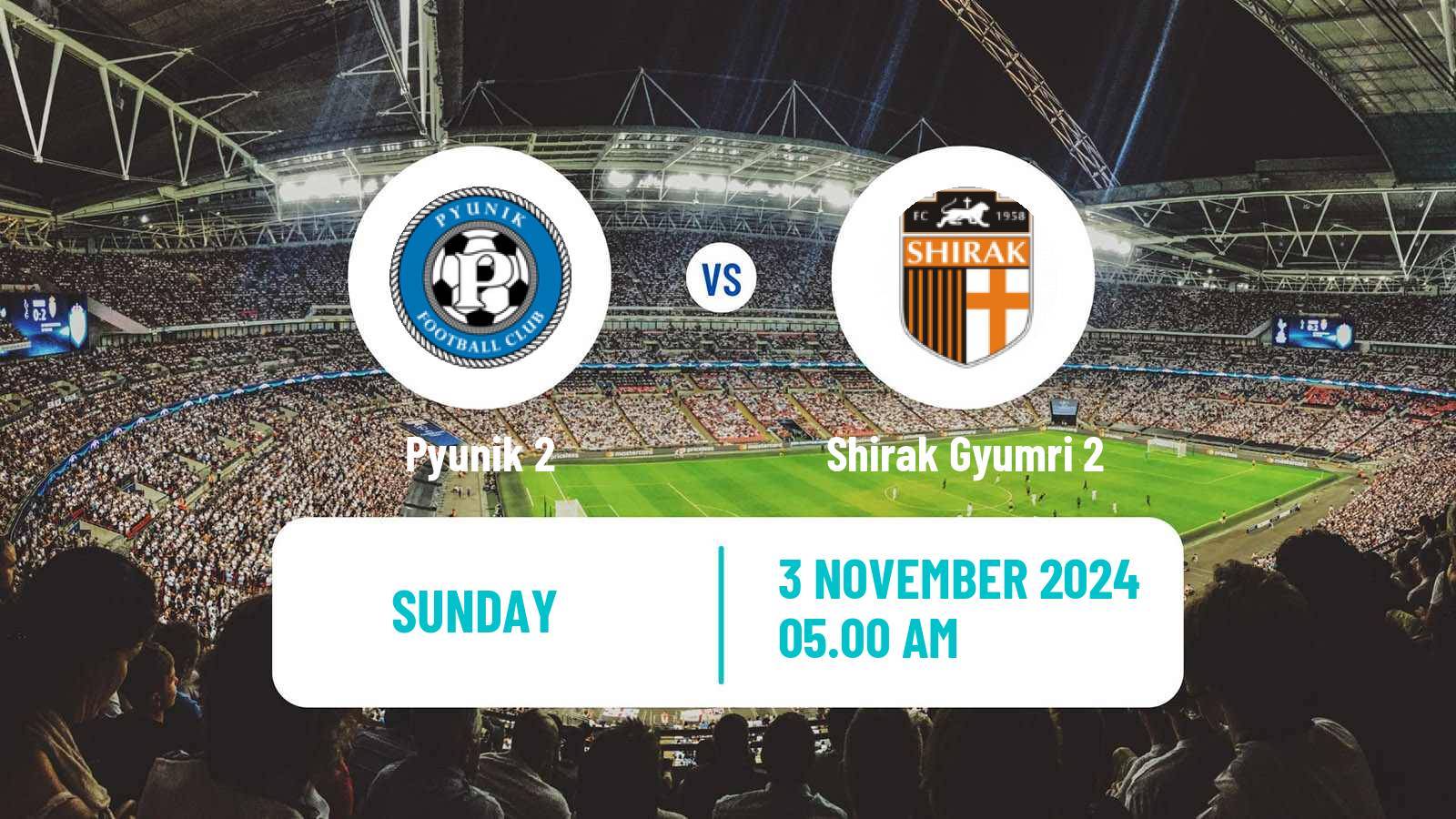 Soccer Armenian First League Pyunik 2 - Shirak Gyumri 2