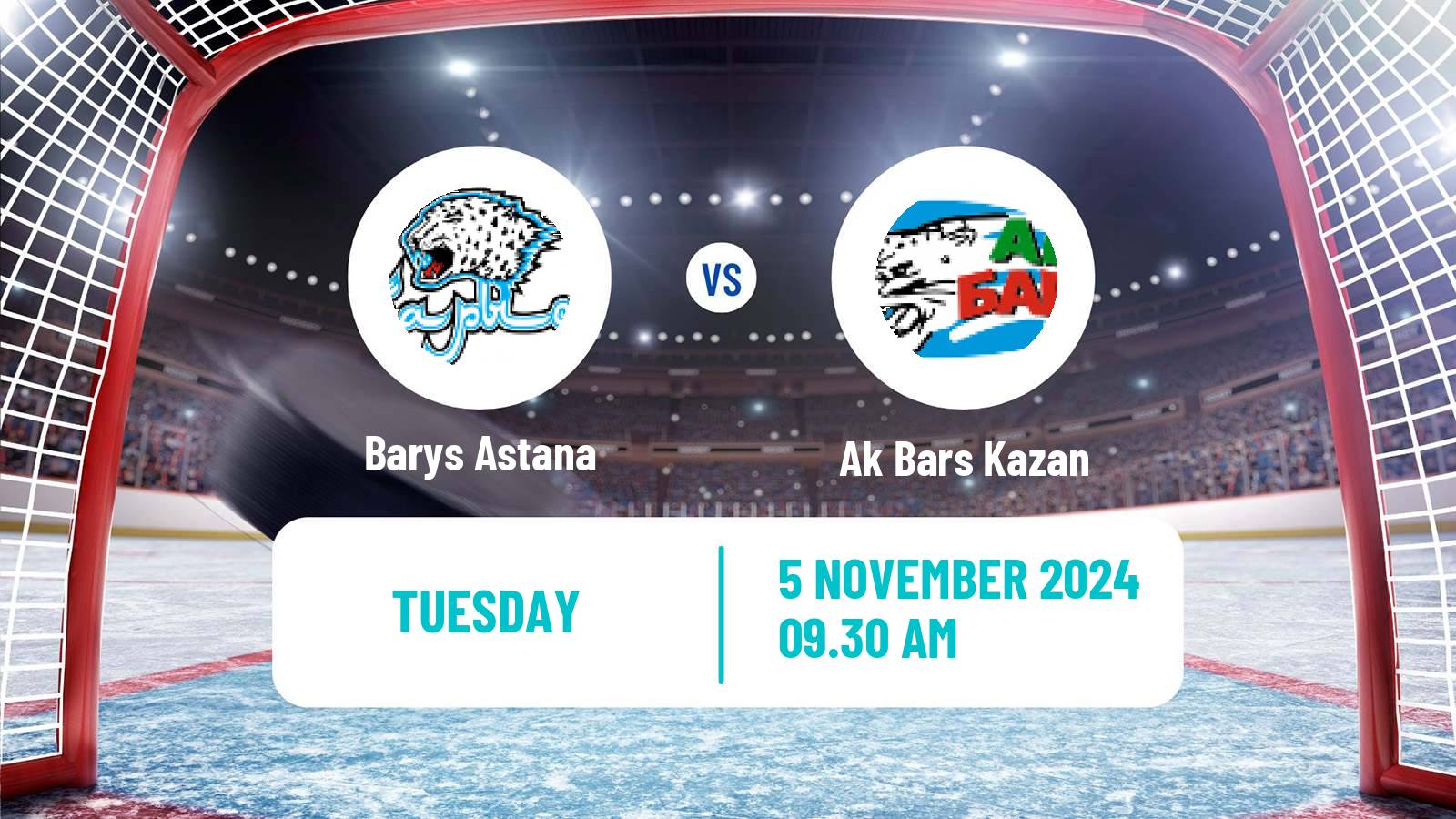 Hockey KHL Barys Astana - Ak Bars Kazan