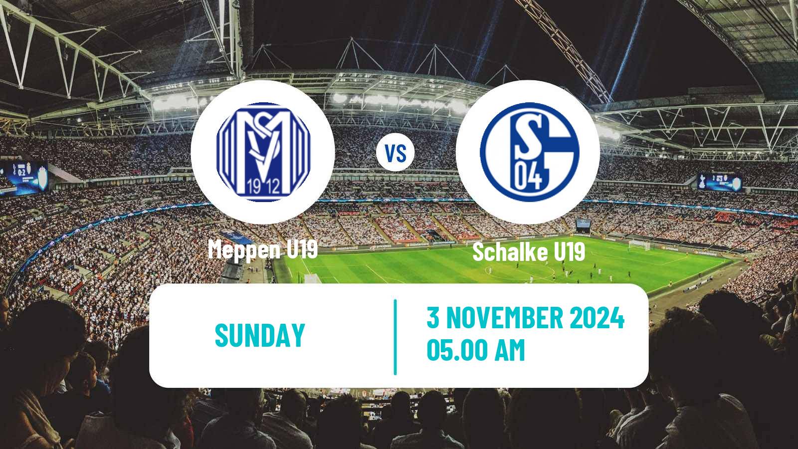 Soccer German DFB Youth League Meppen U19 - Schalke U19