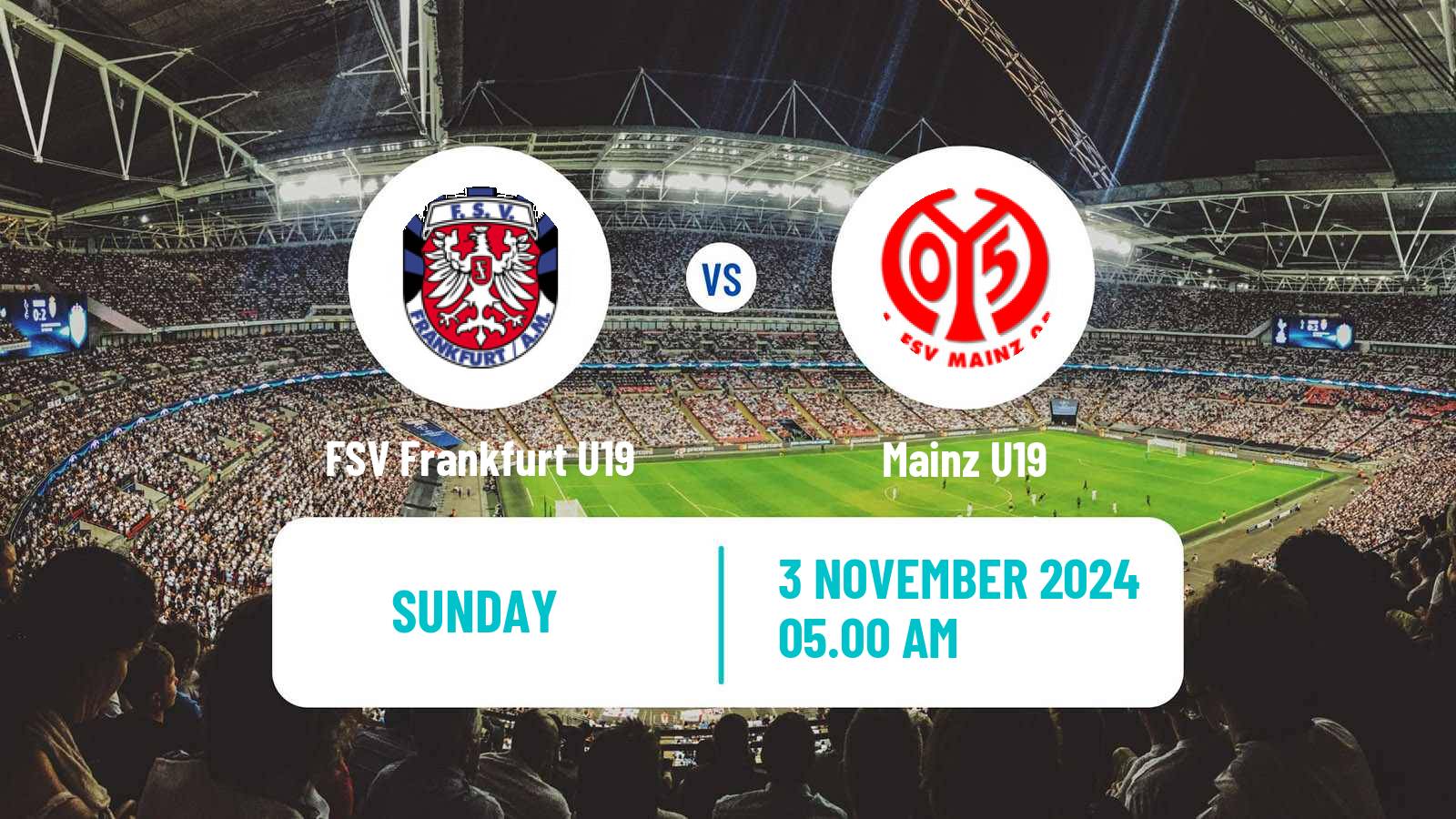 Soccer German DFB Youth League FSV Frankfurt U19 - Mainz U19