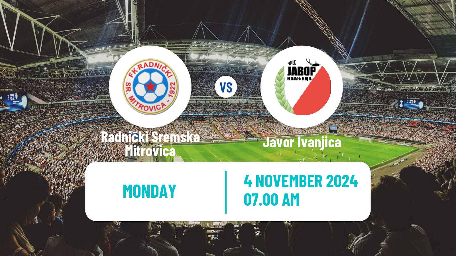 Soccer Serbian Prva Liga Radnički Sremska Mitrovica - Javor Ivanjica