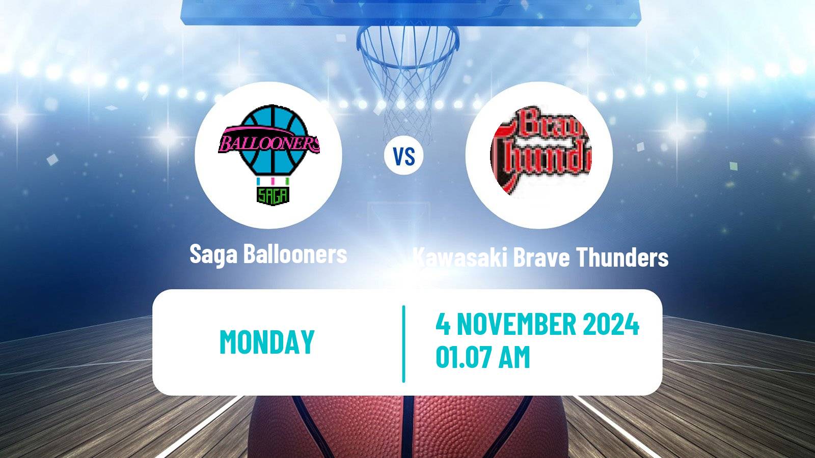 Basketball BJ League Saga Ballooners - Kawasaki Brave Thunders