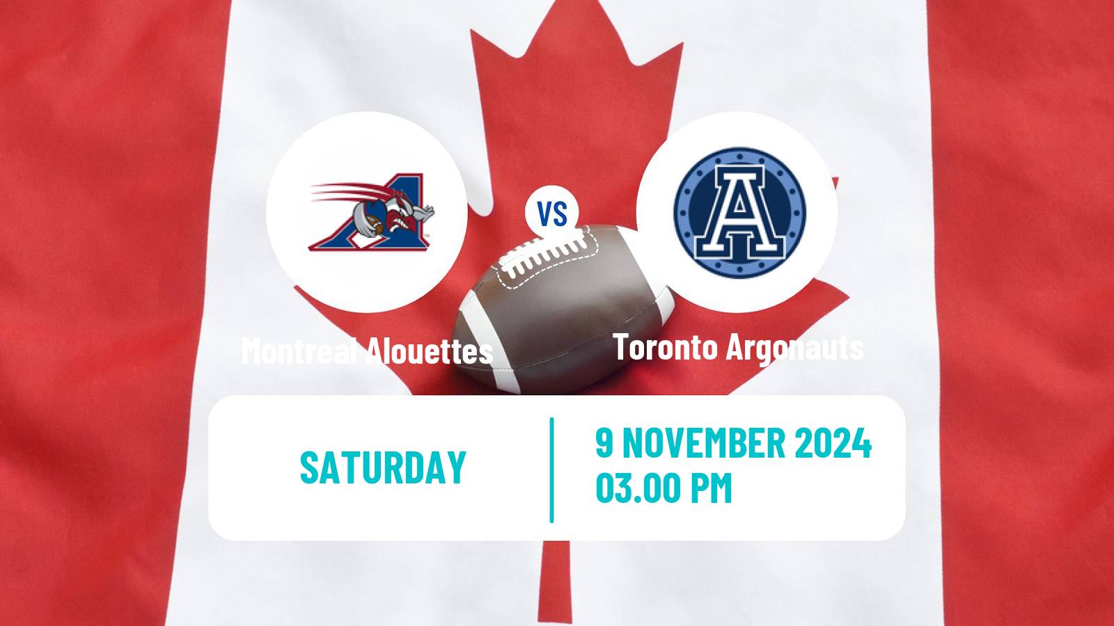 Canadian football CFL Montreal Alouettes - Toronto Argonauts