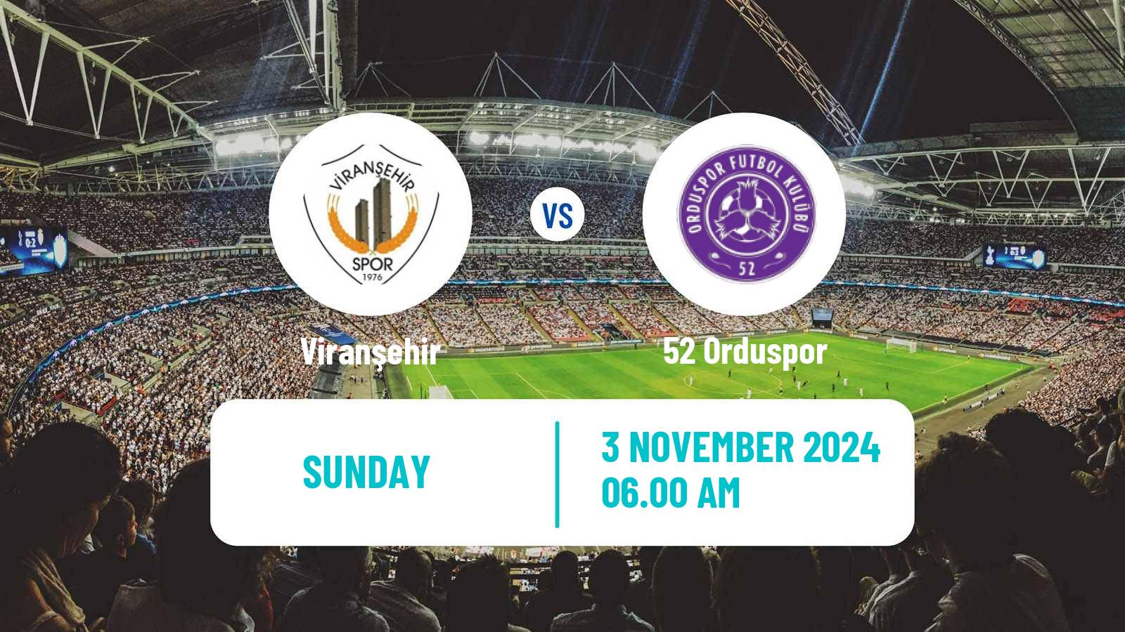 Soccer Turkish 3 Lig Group 3 Viranşehir - 52 Orduspor