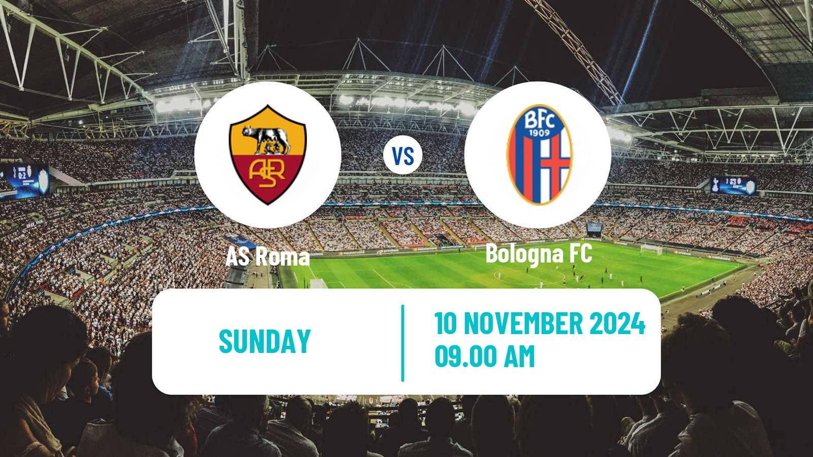 Soccer Italian Serie A Roma - Bologna