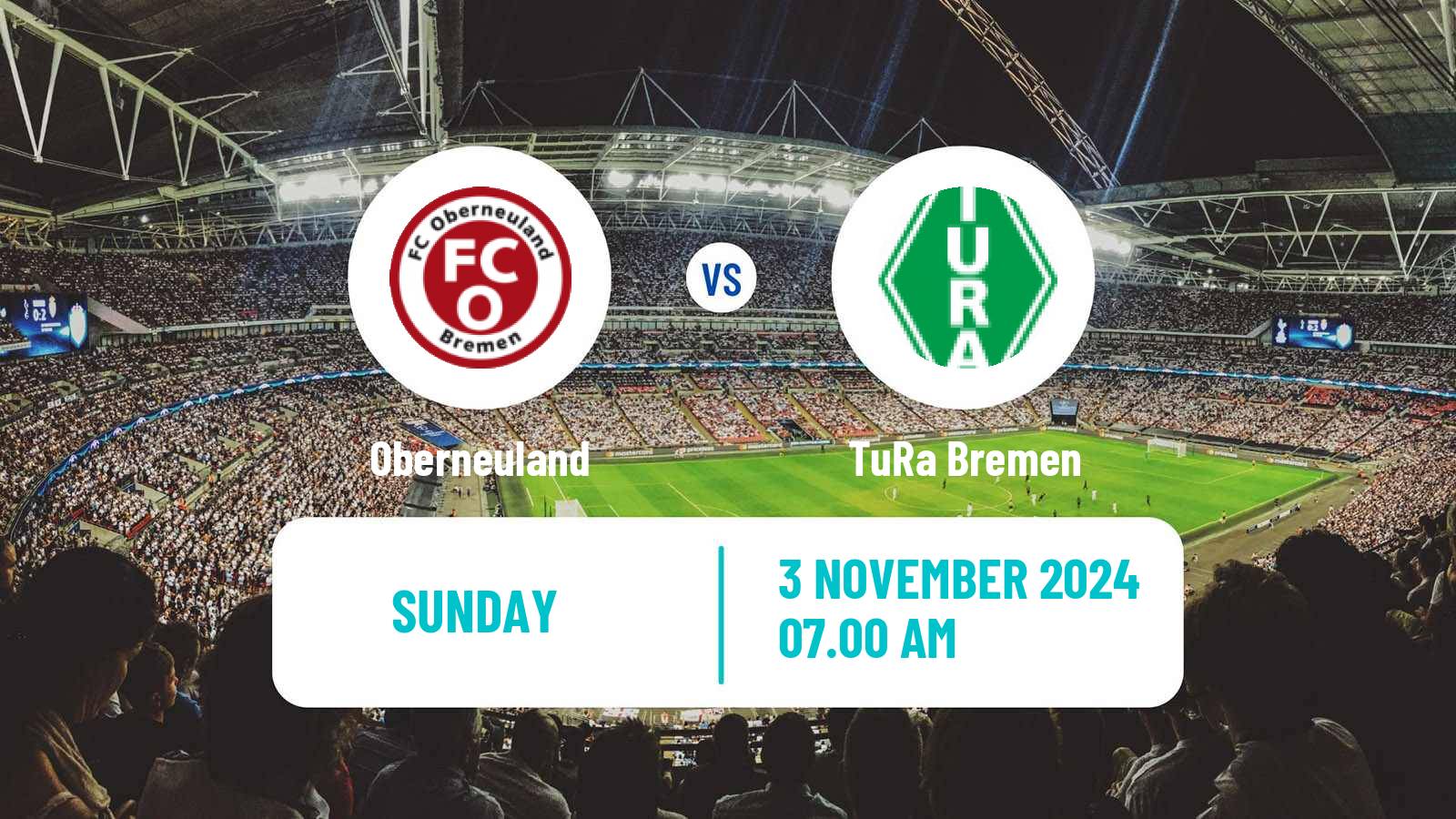 Soccer German Oberliga Bremen Oberneuland - TuRa Bremen