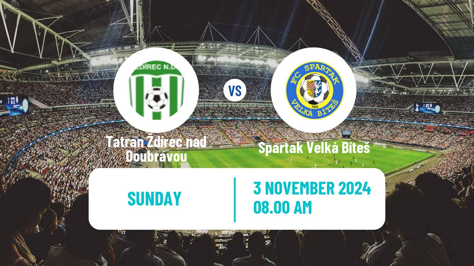 Soccer Czech Division D Tatran Ždírec nad Doubravou - Spartak Velká Bíteš