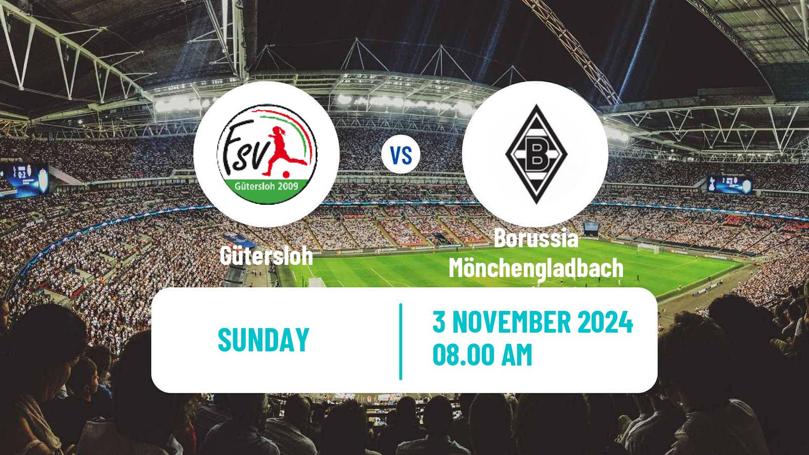 Soccer German 2 Bundesliga Women Gütersloh - Borussia Mönchengladbach