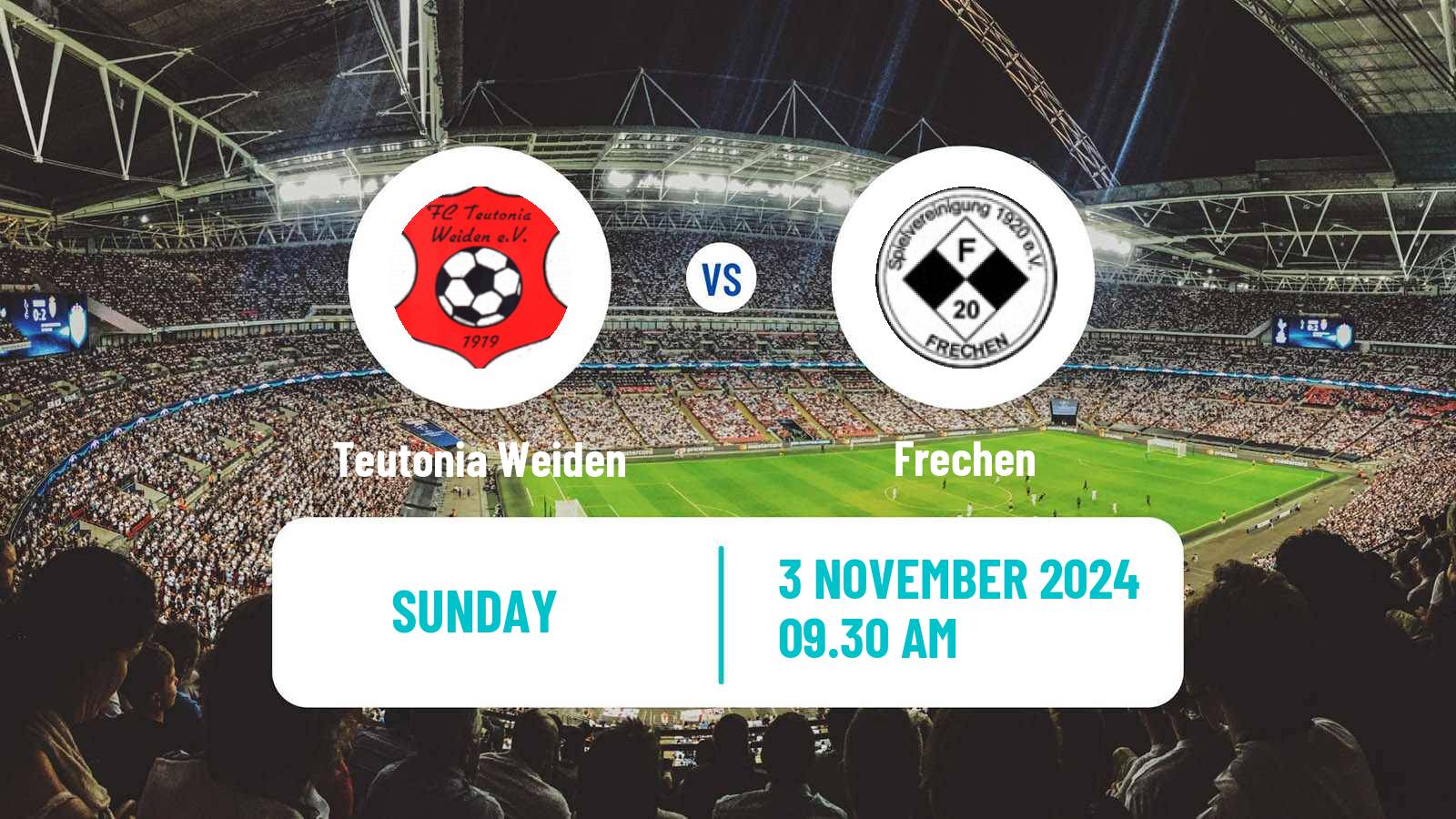 Soccer German Oberliga Mittelrhein Teutonia Weiden - Frechen