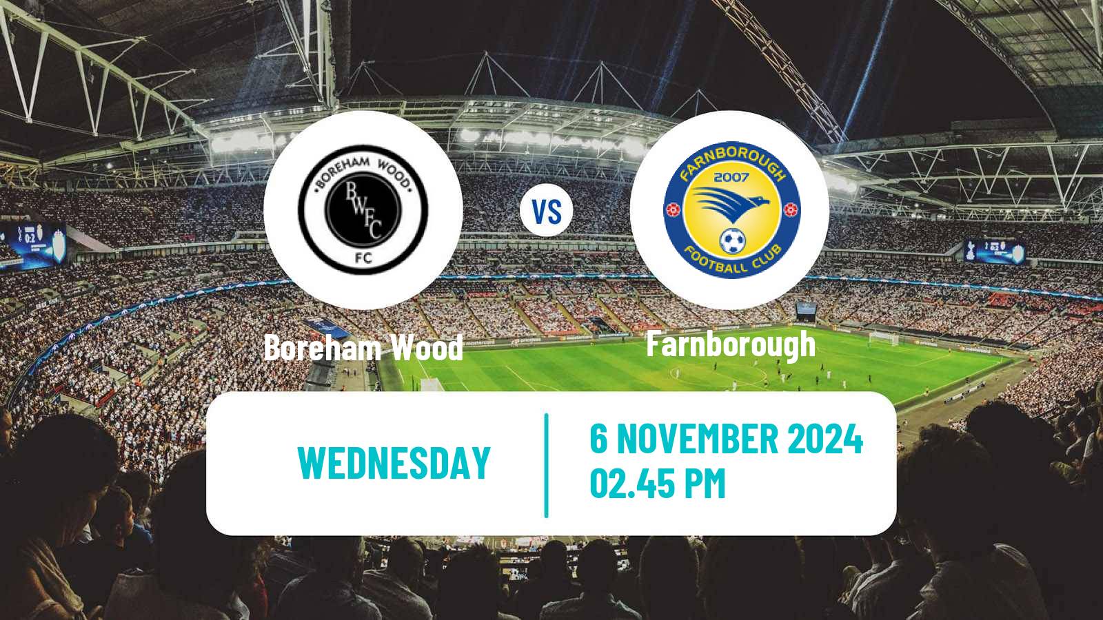 Soccer English National League South Boreham Wood - Farnborough