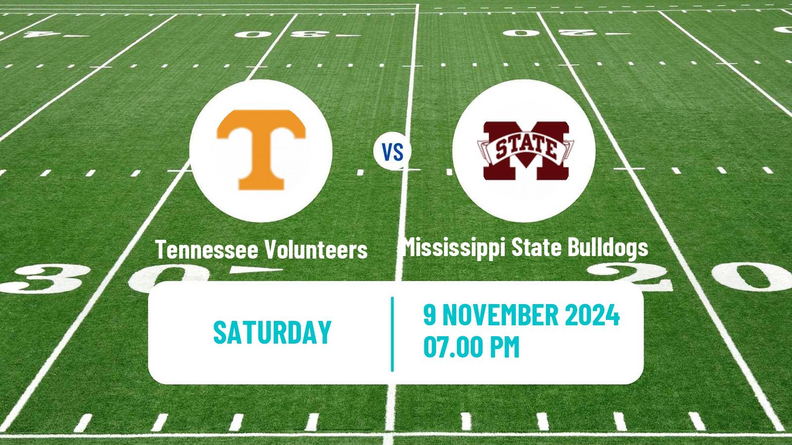 American football NCAA College Football Tennessee Volunteers - Mississippi State Bulldogs