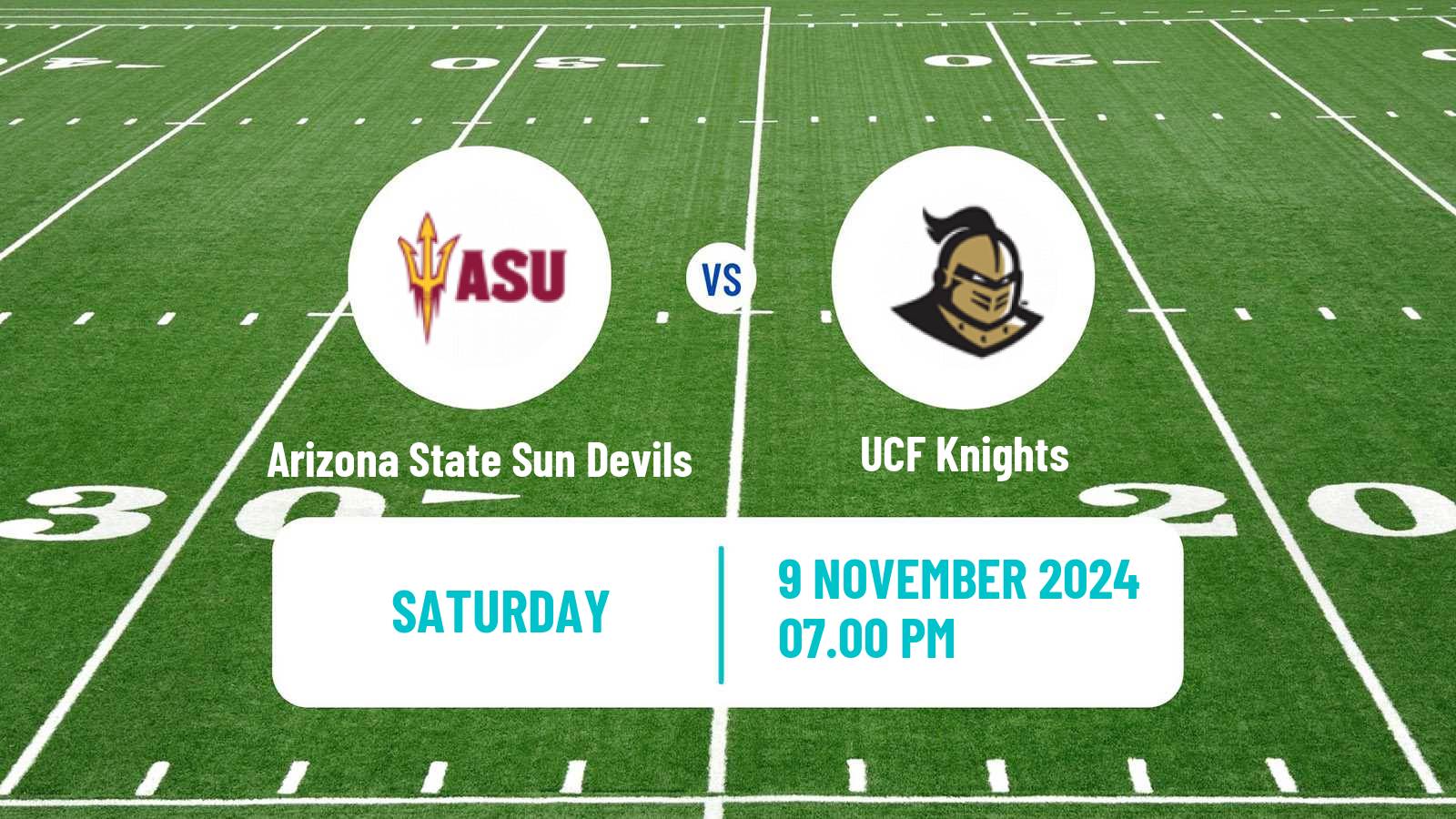 American football NCAA College Football Arizona State Sun Devils - UCF Knights