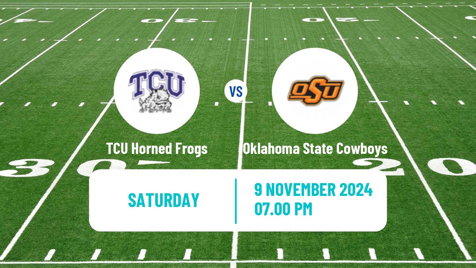 American football NCAA College Football TCU Horned Frogs - Oklahoma State Cowboys